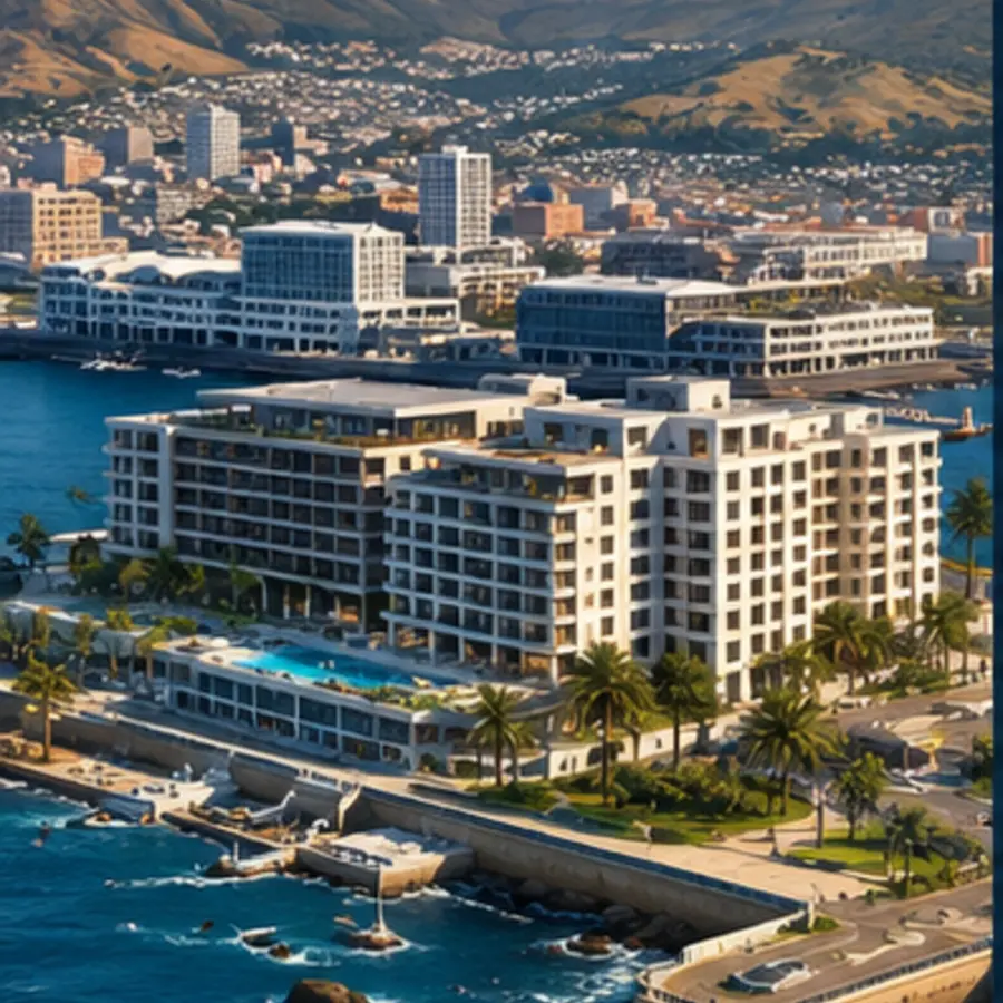 Destination-specific hotel and city illustration for the Cape Town accommodation guide