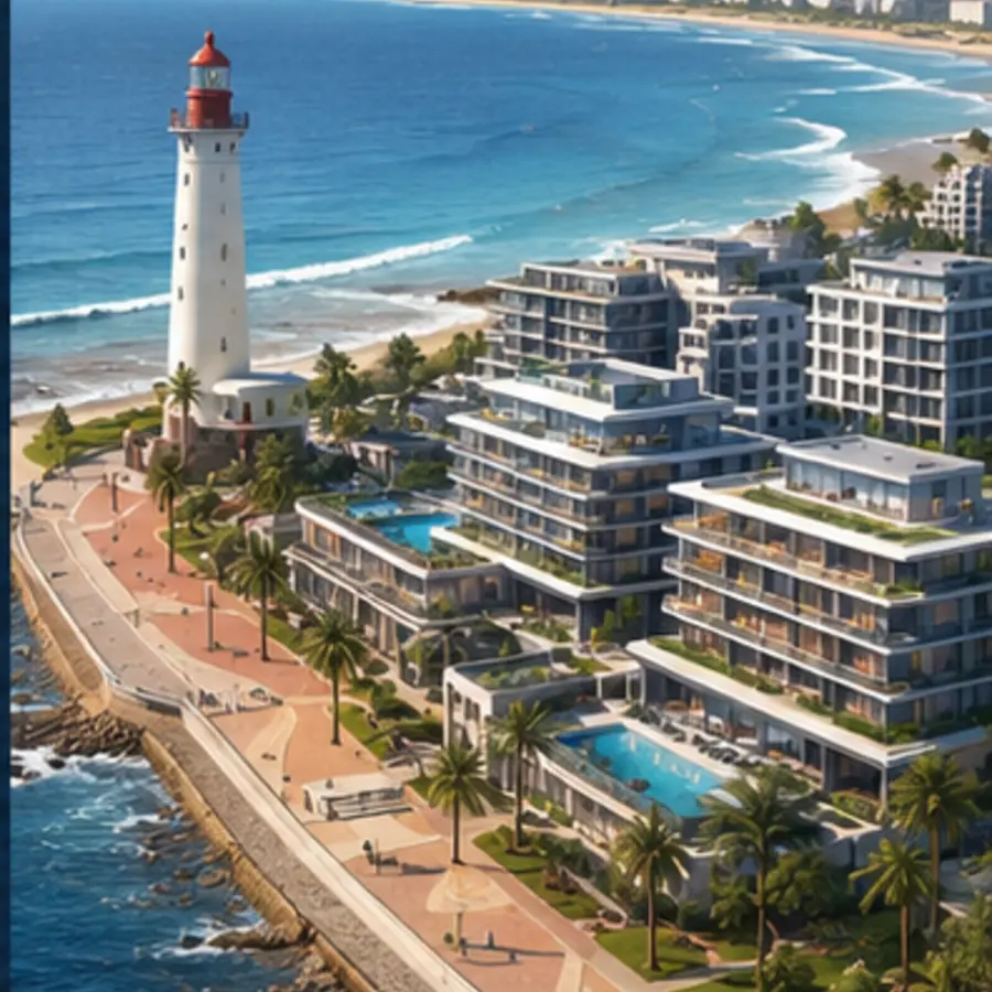 Destination-specific hotel and city illustration for the Gqeberha accommodation guide