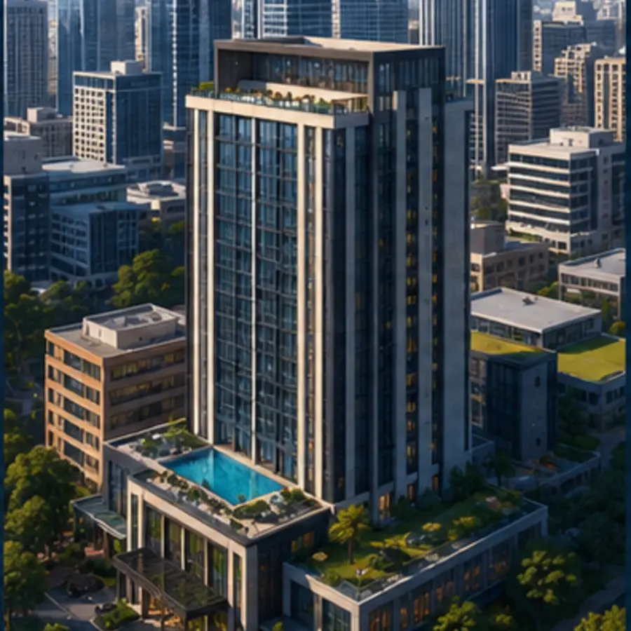 Destination-specific hotel and city illustration for the Johannesburg accommodation guide