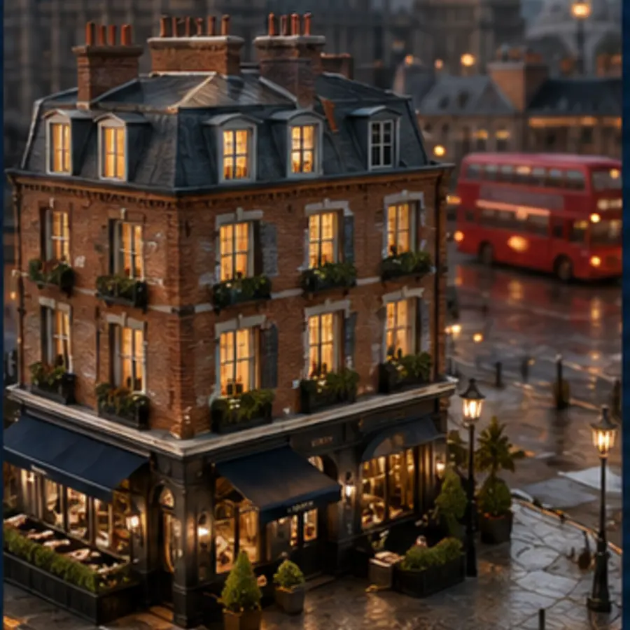 Destination-specific hotel and city illustration for the London accommodation guide