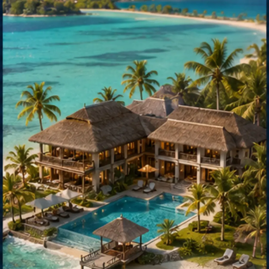 Destination-specific hotel and city illustration for the Mauritius accommodation guide