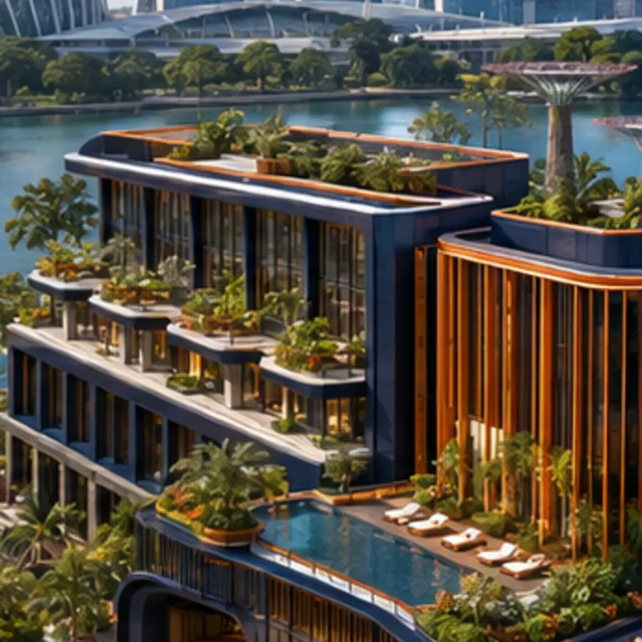 Destination-specific hotel and city illustration for the Singapore accommodation guide