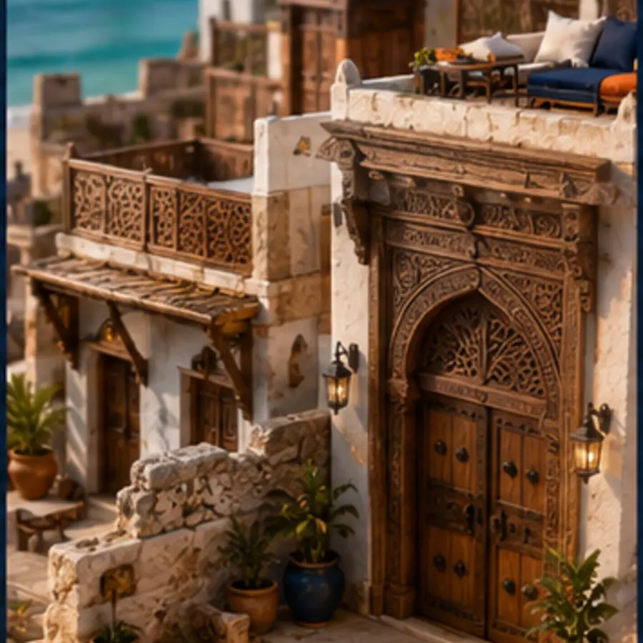 Destination-specific hotel and city illustration for the Zanzibar accommodation guide