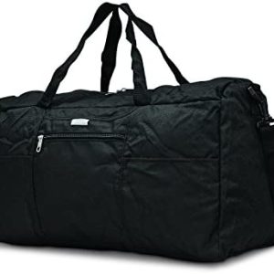Samsonite Foldaway Packable Duffel Bag, Black, Medium