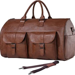 seyfocnia Convertible Travel Garment Bag,Carry on Garment Duffel Bag for Men Women - 2 in 1 Hanging Suitcase Suit Business Travel Bag