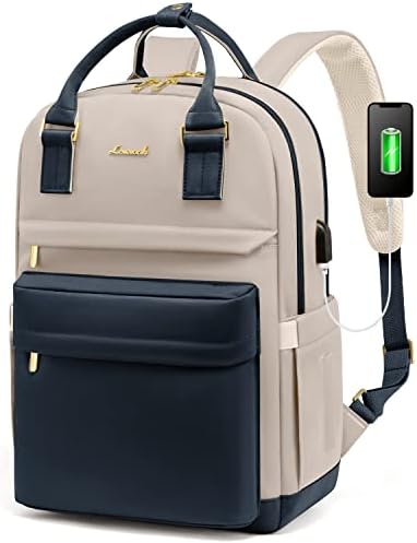 LOVEVOOK Laptop Backpack for Women 15.6 Inch Laptop Bag with USB Port, Fashion Waterproof Backpacks Teacher Nurse Stylish Travel Bags Vintage Daypacks for College Work