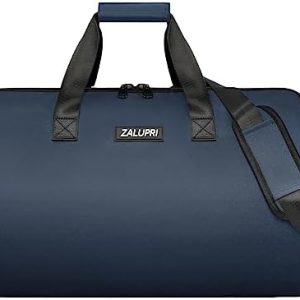 Convertible Garment Duffel Bag with Shoe Compartment,ZALUPRI Carry on Garment Bag for Men Women 2 in 1 Hanging Suitcase Suit Weekend Travel Bag, Blue