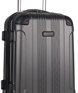 Kenneth Cole REACTION Out of Bounds Lightweight Hardshell 4-Wheel Spinner Luggage, Charcoal, 20-Inch Carry On