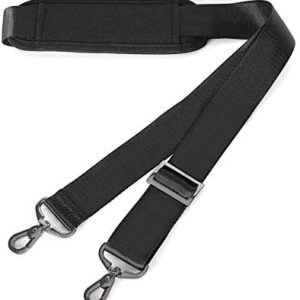 MOSISO 56 inch Shoulder Strap, Adjustable Thick Soft Universal Replacement Non-Slip Fit Padded with Metal Swivel Hooks for Laptop Shoulder Bag/Laptop Messenger Bag/Crossbody Bag, Black
