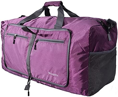 Woogwin Travel Duffel Bag Large Foldable Waterproof Overnight Bag for Beach Swim Bags Pool Sports Gym