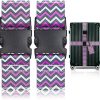 Luggage Straps for Suitcases TSA Approved 2-Pack Adjustable Belt for Secure Travel,Durable and Stylish Accessory for Travel Bag Closure Purple Wave