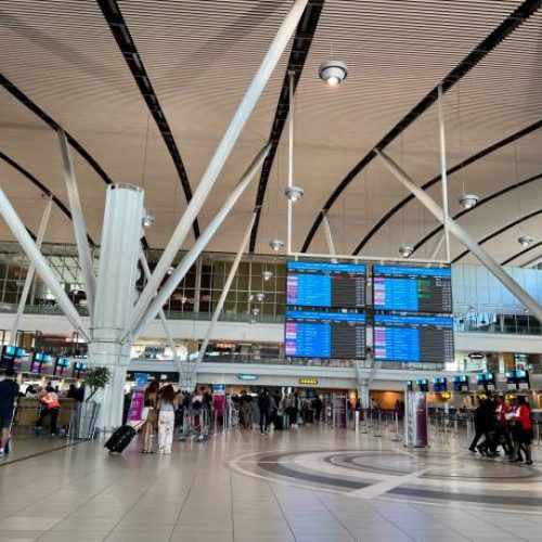 Cape Town, South Africa -  November 27, 2023: Cape Town International airport